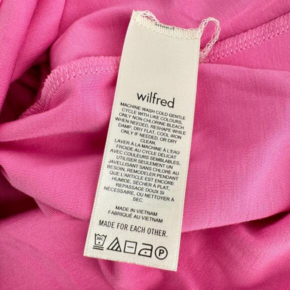 Aritzia Wilfred Trance Square-Neck Mini Dress Pink Size‎ Medium NWT - Picture 7 of 8